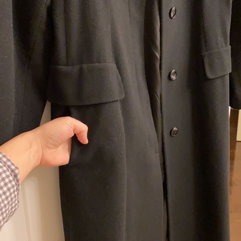 Albert Nipon Black Trench Coat - image 7